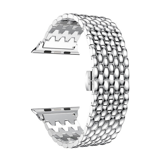 Apple Watch - Edelstahl Gliederarmband in Silber