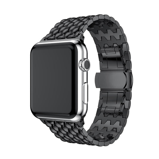 Apple Watch - Edelstahl Gliederarmband in Schwarz